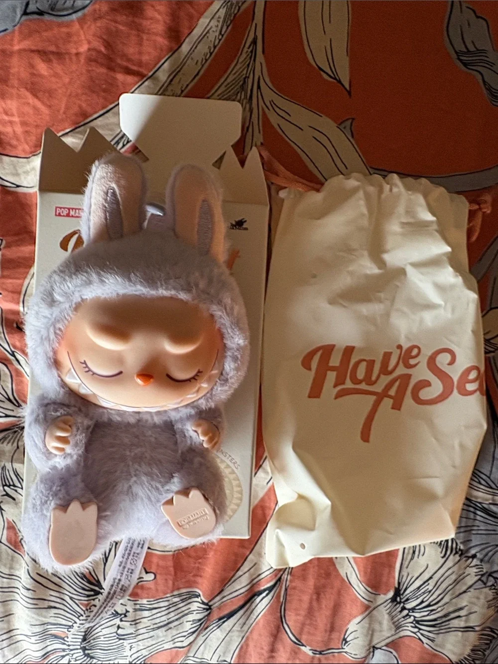 Labubu authentic Adorable Plush Bunny Doll in Light Lavender